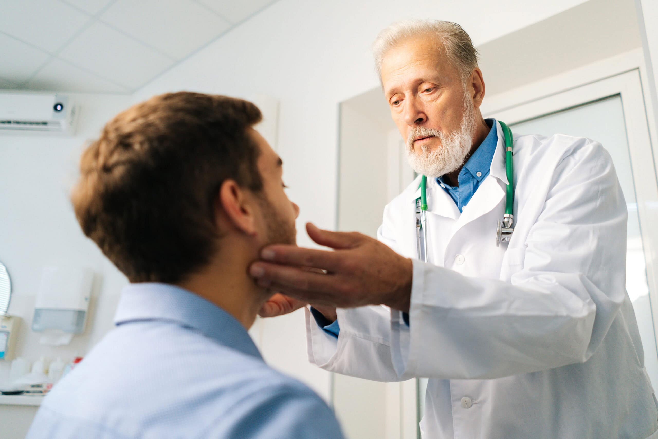 Doctor giving a physical